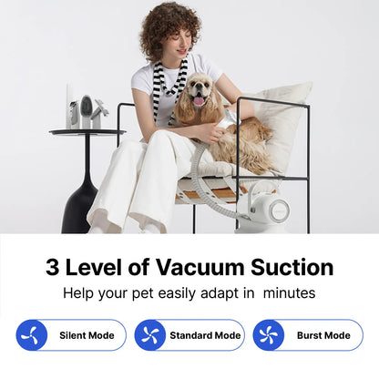 Neakasa P1 Pro Pet Grooming Kit with 99% Vacuum Suction for Pet Hair and Five Professional Shedding Tools for Dogs, Cats, and Other Animals