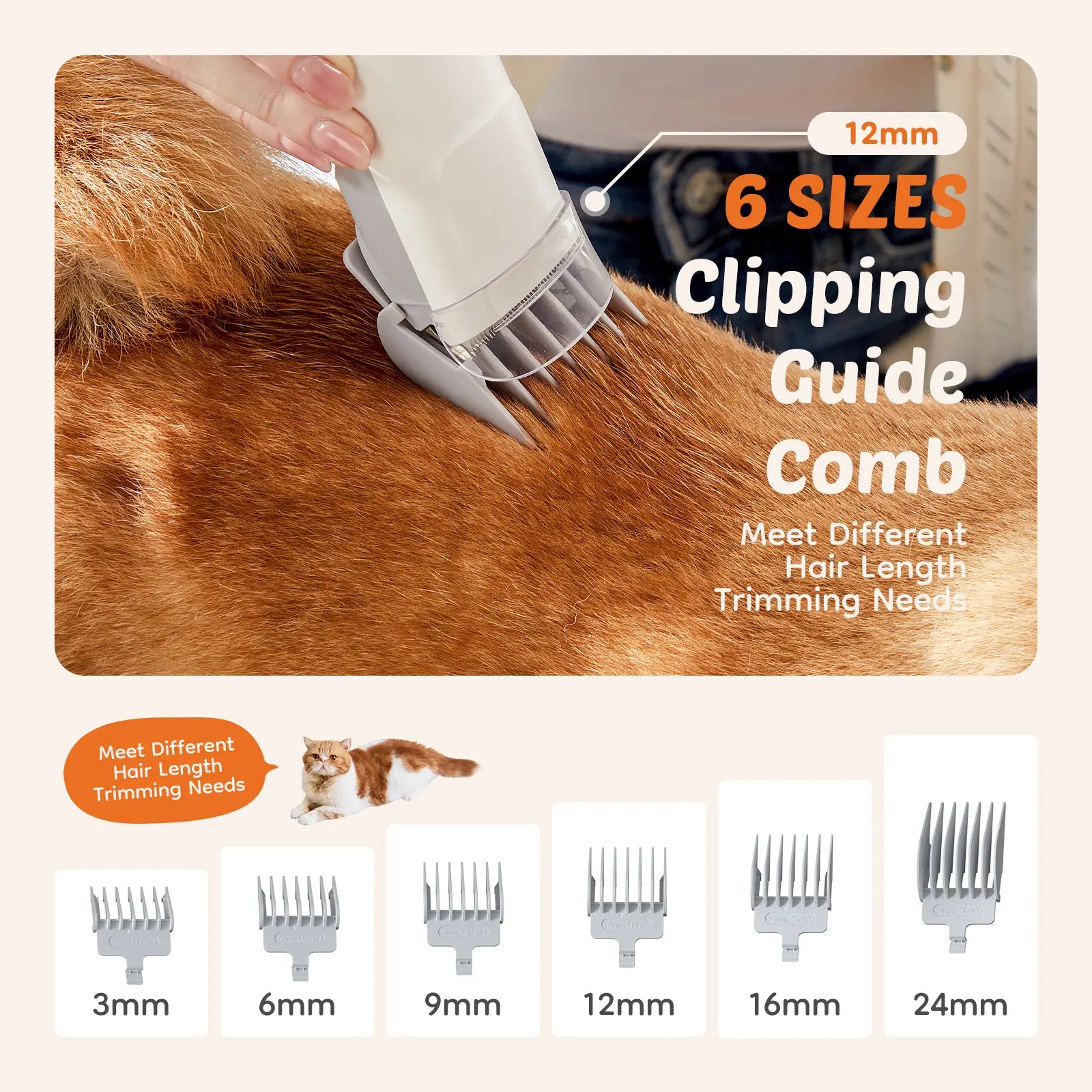 5-in-1 Dog Grooming Vacuum Kit with 4 Combs and 2.5L Capacity - Low Noise Pet Hair Trimmer and Grooming Brush for Shedding